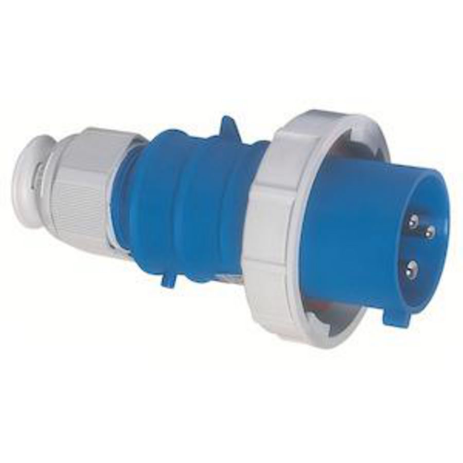 Steker 6h 16A 3P 230V IP67 QC MG Ni