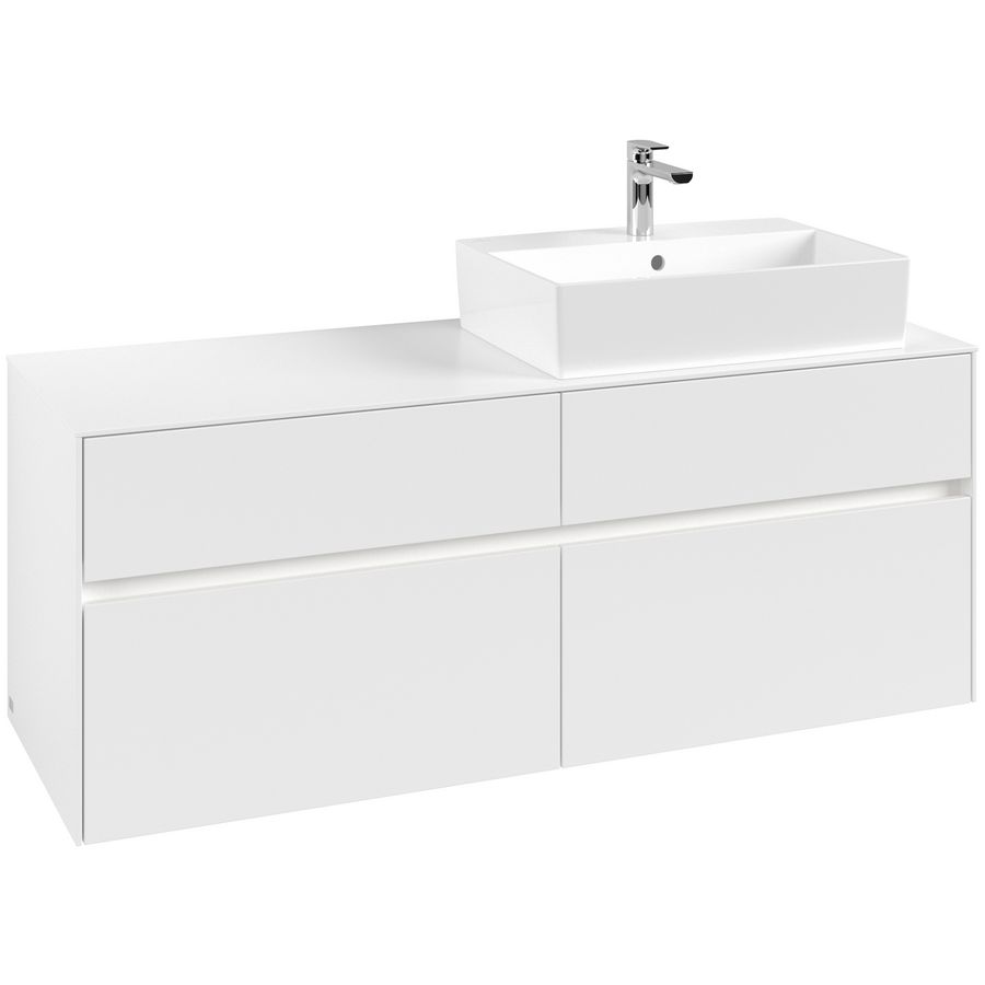 Wastafelonderkast Collaro 1400x548x500mm Wh.Matt C133B0MS