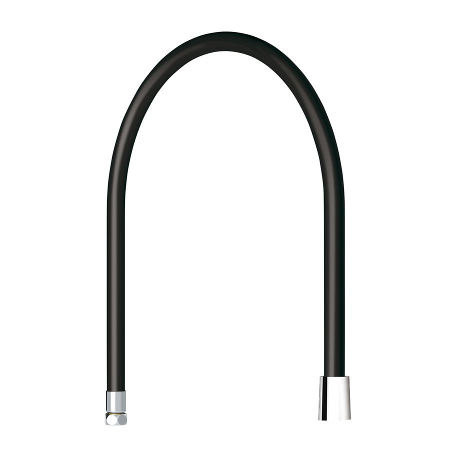 Grootkeuken flexibel FF1/2" zwart L.0,55 m vr mengkraan 5526