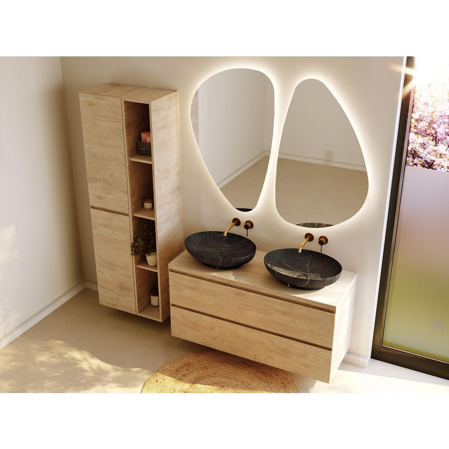 Counter Top+BC SPR-UP_46 120 +2bowls Nature Oak