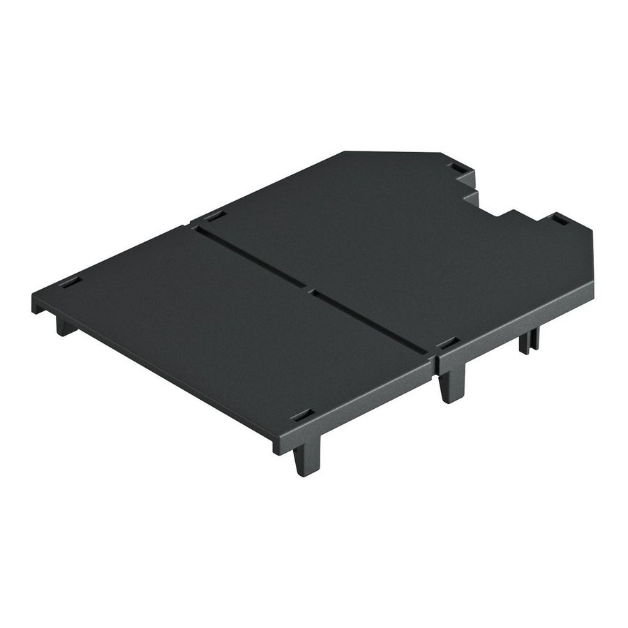 Afdekplaat voor UT4, blind 104x76x2 zwart 9011 VVE=10