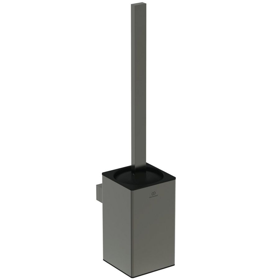 closetborstelgarnituur rechthoekig wandmontage magnetic grey (grijs)