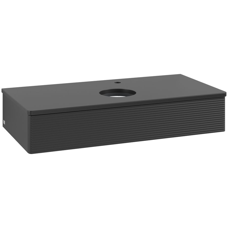 Wastafelonderkast Antao 1000x190x500mm Black Matt Lacquer L09150PD
