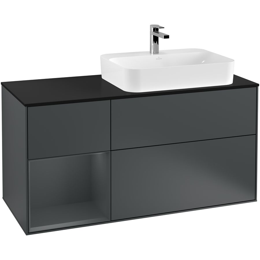 Wastafelonderkast Finion 1200x603x501mm Mid.Blue Matt Lacquer F392HGHG