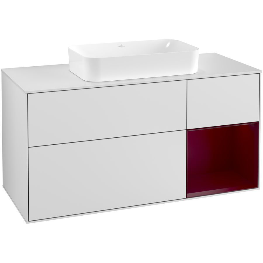 Wastafelonderkast Finion 1200x603x501mm White Matt Lacquer F301HBMT