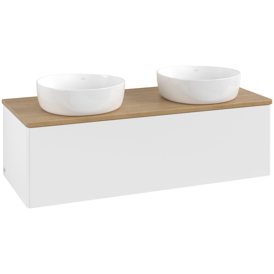 Wastafelonderkast Antao 1200x360x500mm White Matt Lacquer L35011MT