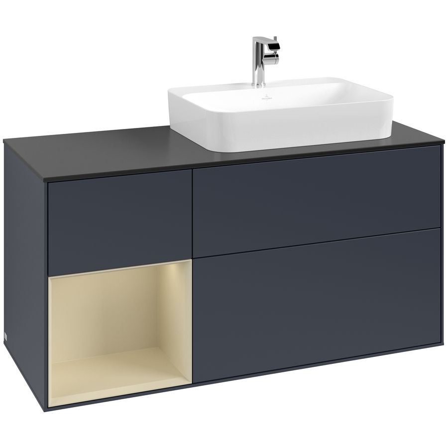 Wastafelonderkast Finion 1200x603x501mm Mid.Blue Matt Lacquer F392HJHG