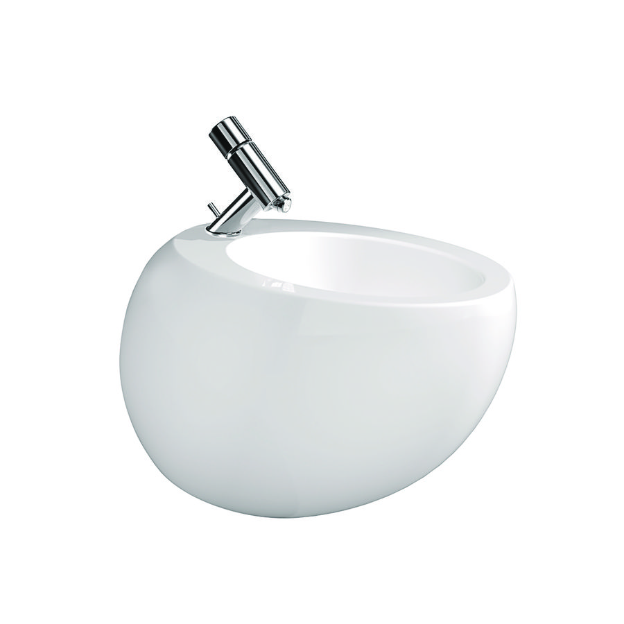 Wandbidet 1 kr.gat incl. clou met gesloten zijden lcc-wit