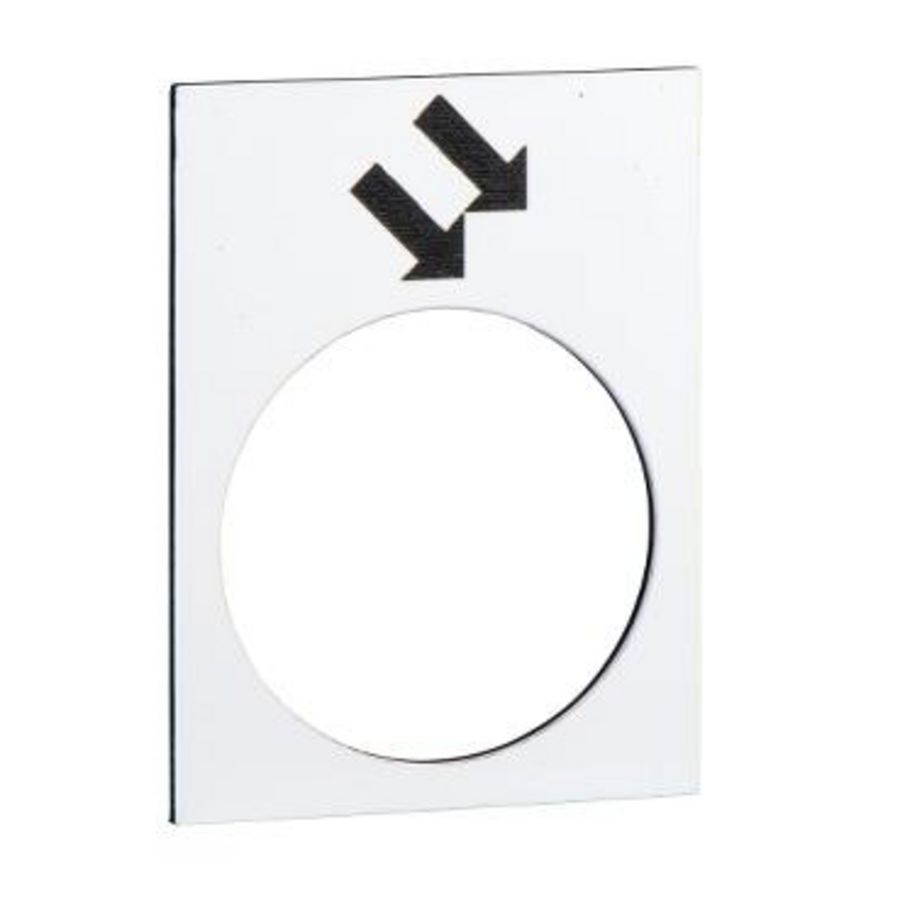 Houder 30x40mm + etiket 8x27mm Wit symbool XB4/XB5