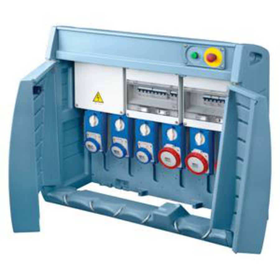 Q-BOX 6-MET STEKKER-BEDRAAD-SBF-3x2P+A 16A + 2x3P+A