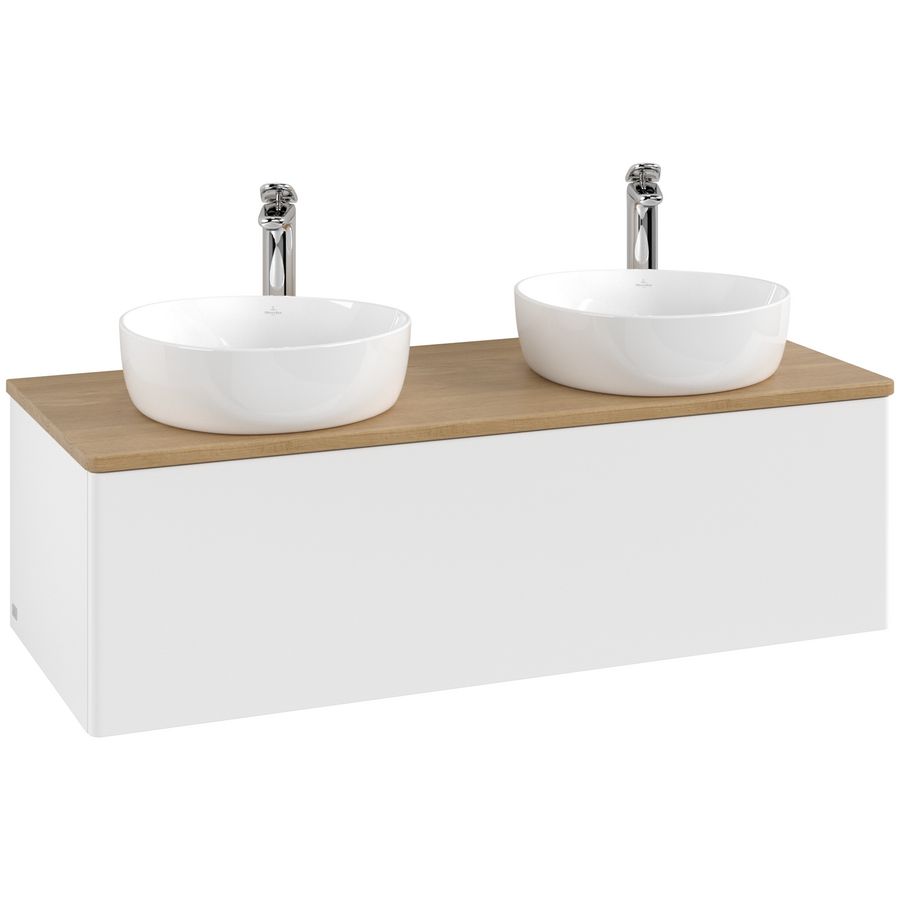 Wastafelonderkast Antao 1200x360x500mm White Matt Lacquer L35051MT
