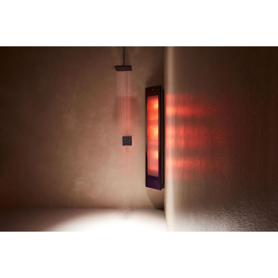 Sunshower SQUARE hoek-opbouw COMBI Black 30x145x23cm Infrarood+UV