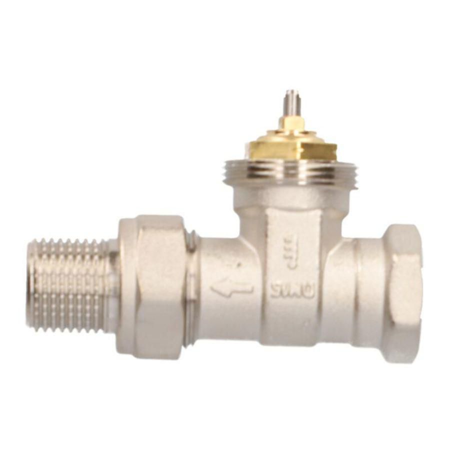 Thermostatisch ventiel 1/2" recht aanvoer