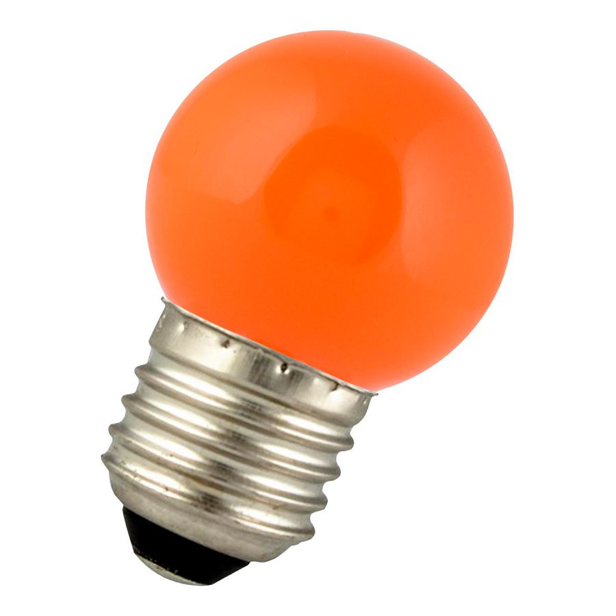 LED-lamp G45 party E27 1W oranje