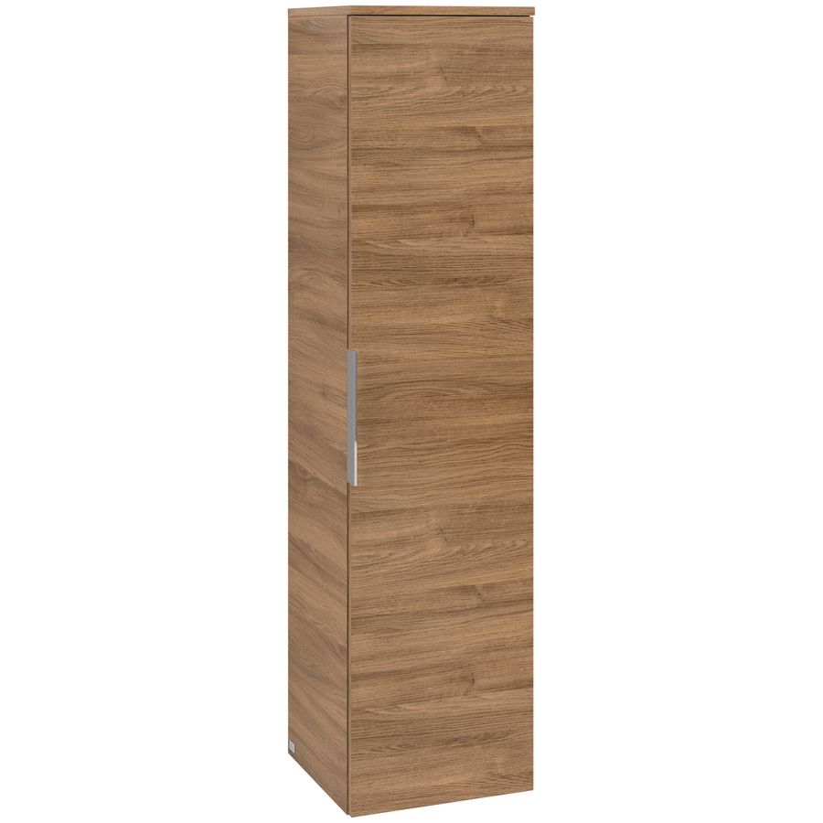 Hoge kast ARCHITECTURA 350x1400x346mm Oak Kansas B89601RH greep Volcano Black