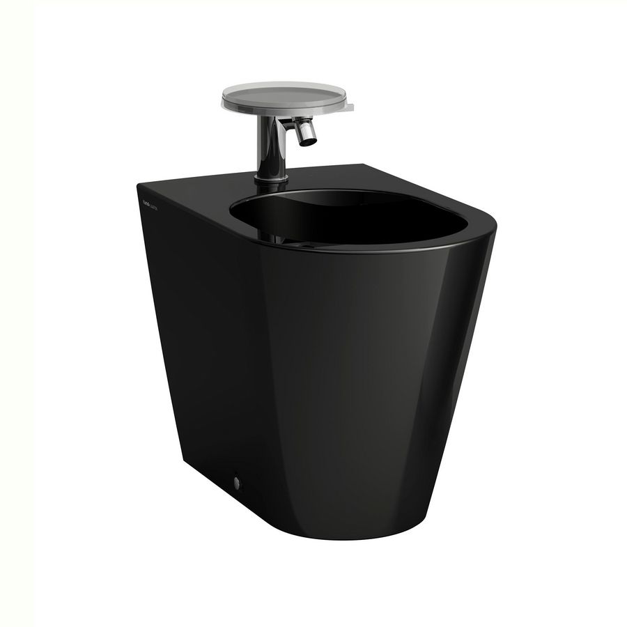 Staand bidet 1 kraangat met gesloten zijden glossy black