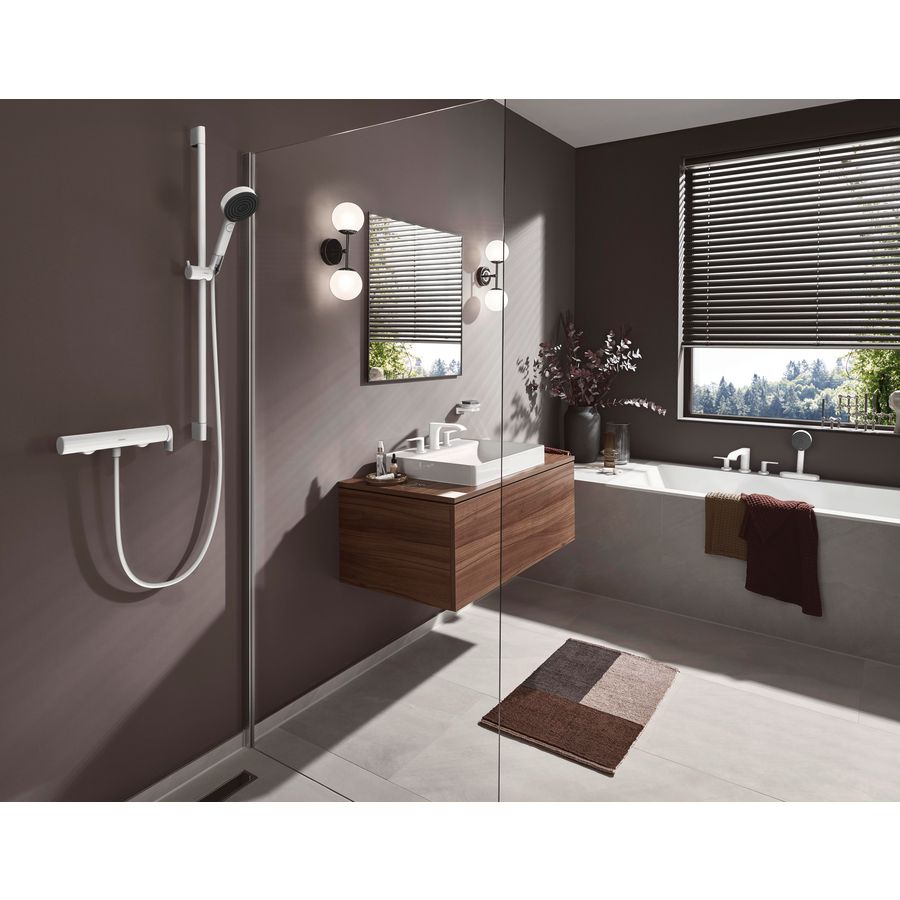 Vivenis 3-gats wastafelkraan 95+trekwaste 75033700 mat wit