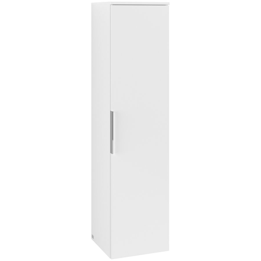 Hoge kast ARCHITECTURA 350x1400x346mm wit mat B89601MS greep Volcano Black