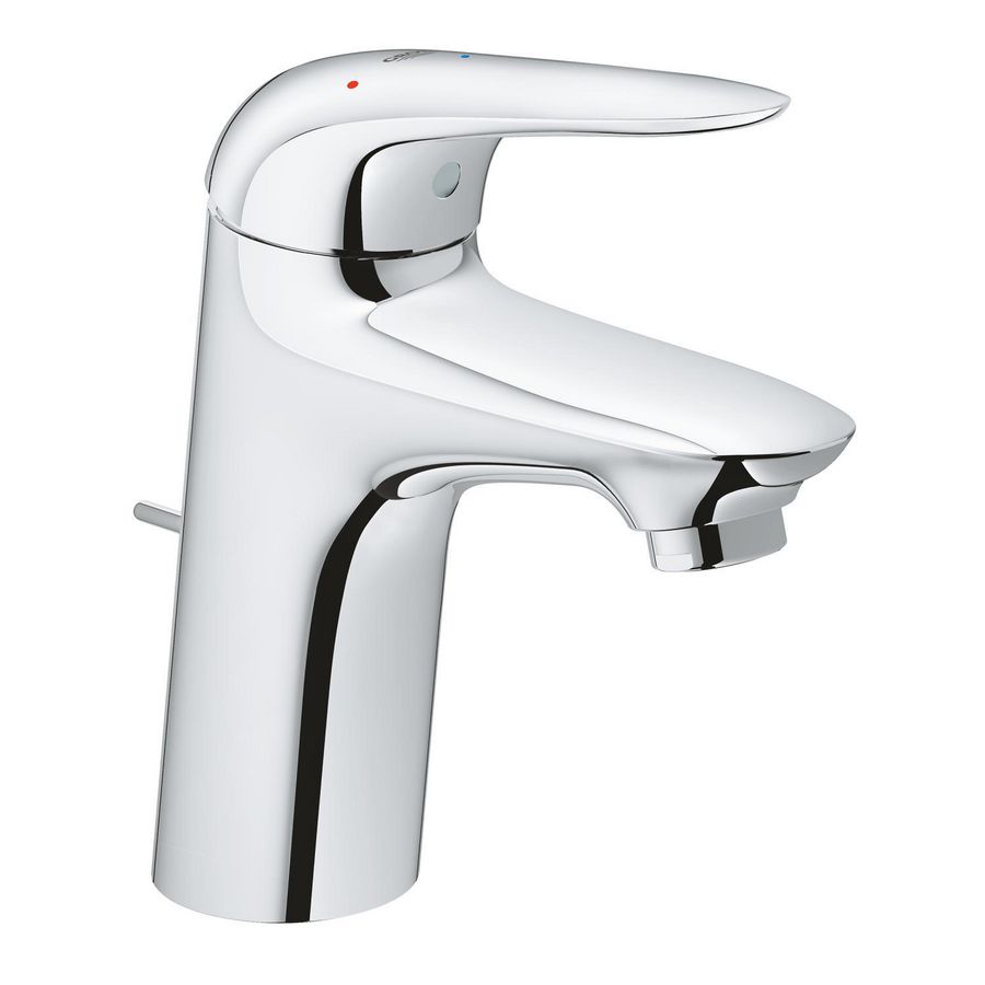 Eurosmart cosmopolitan wastafelmengkraan S-size sprong 110mm 1-hendel dicht model energy saving chroom incl. trekwaste 1.1/4"