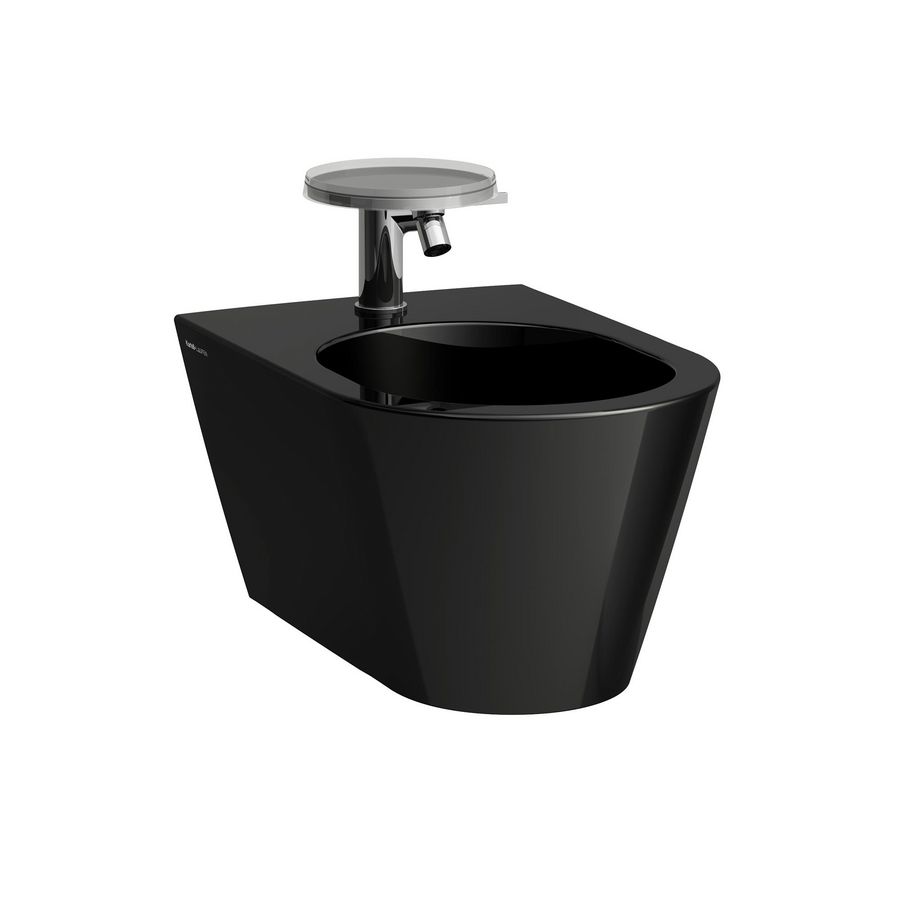 Wandbidet 1 kr.gat m.gesl.zijden glossy black H8303310203021