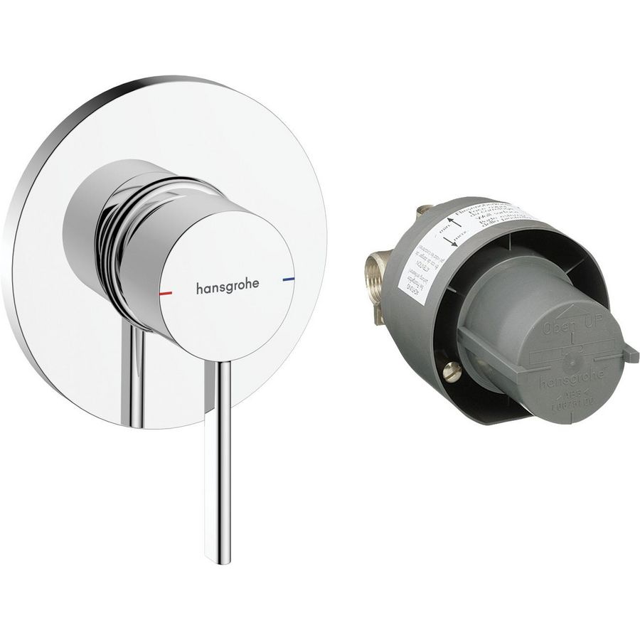 1-hendel shower mixerset concealed installation Zesis S chroom