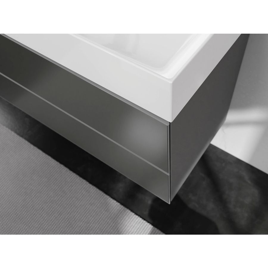 Onderkast Slate Matt Grey / front metallic slate grey 780x475mm 2x la tbv wastafel Xevolos E 54180770