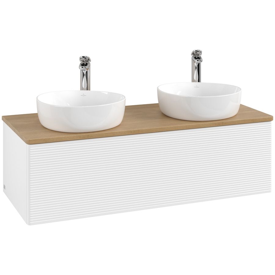 Wastafelonderkast Antao 1200x360x500mm White Matt Lacquer L35151MT