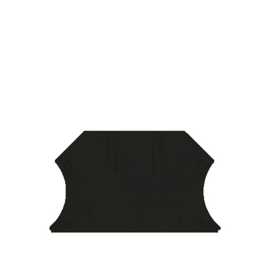 Afsluit- eindplaat zwart h:56mm b:1.5mm V-0 Wemid VVE=50