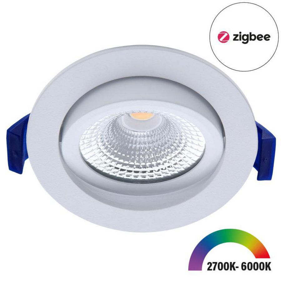 ED-10079 Zigbee LED Spot 6W RGB-CW Round White IP54