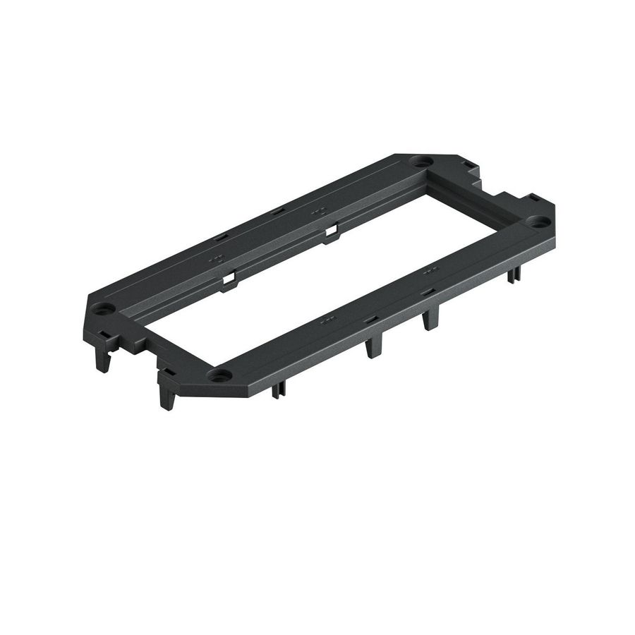 Afdekplaat voor UT3, 3 Modul45 165x76x4 zwart 90 VVE=10