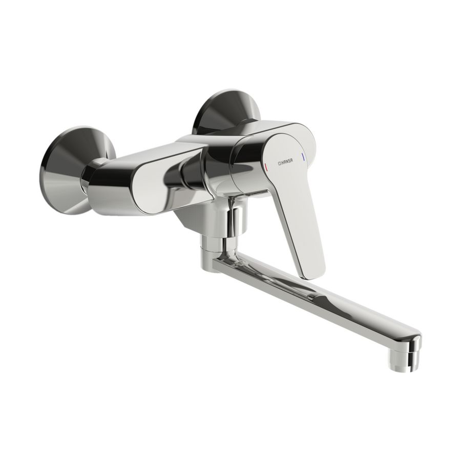 Polo 1-gats wastafelmengkr chroom draaibare uitloop m.S-koppeling