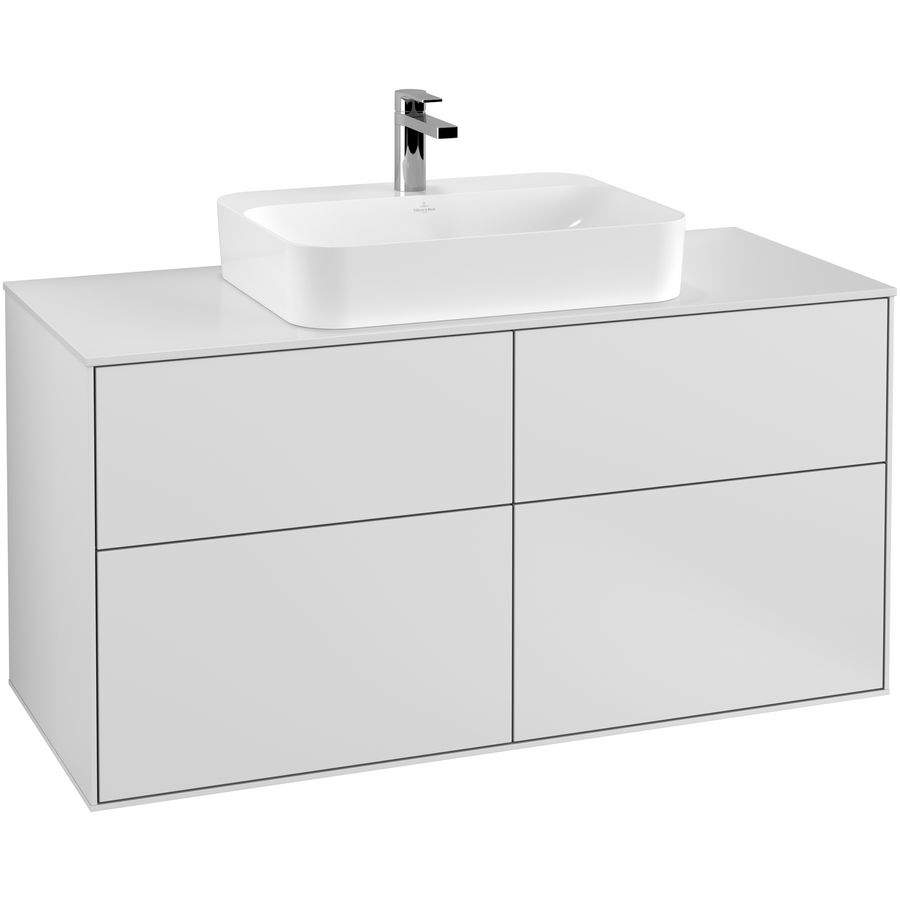 Wastafelonderkast Finion 1200x603x501mm White Matt Lacquer F38100MT