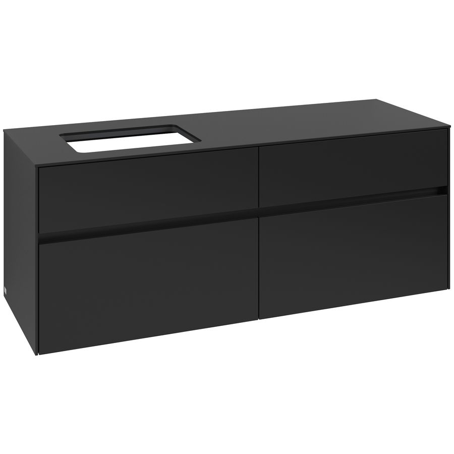Wastafelonderkast Collaro 1400x548x500mm Volcano Black C11700VL