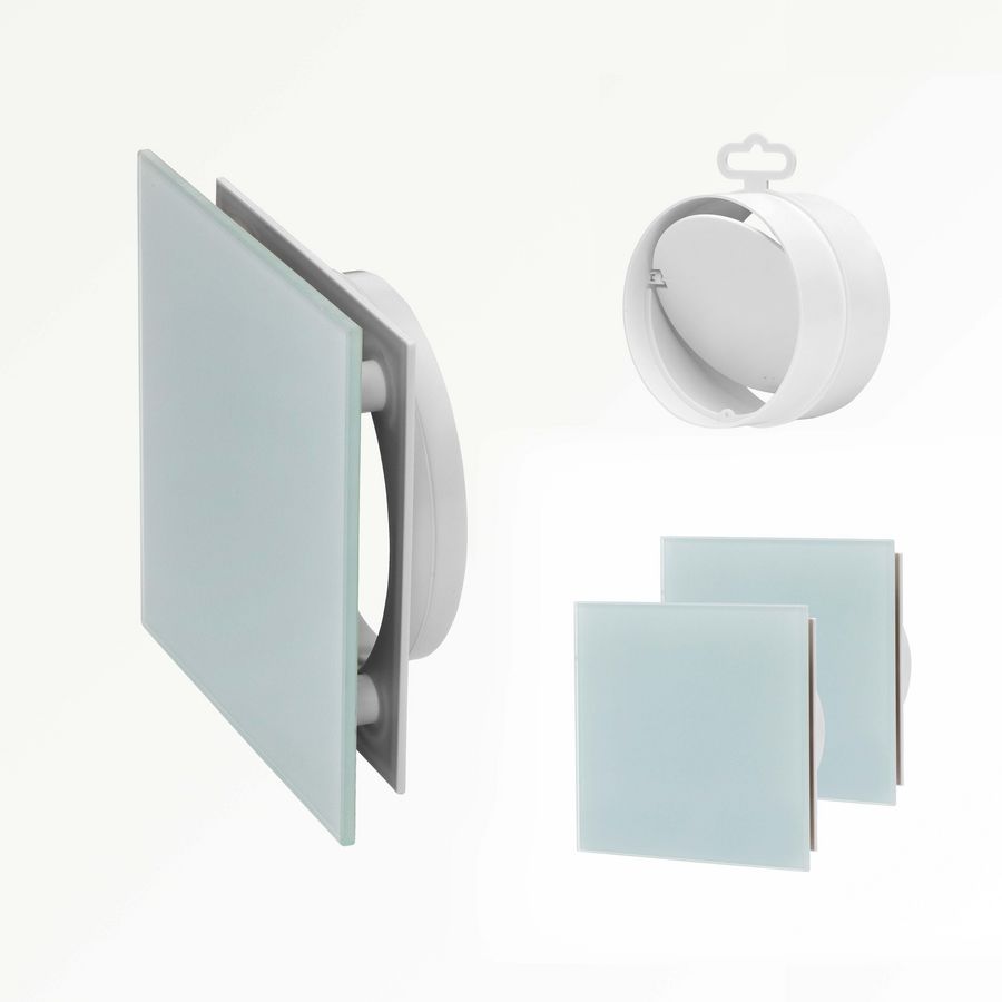 Ventilatieroosterset (2 st) White 130x130mm v.buis Ø 100mm