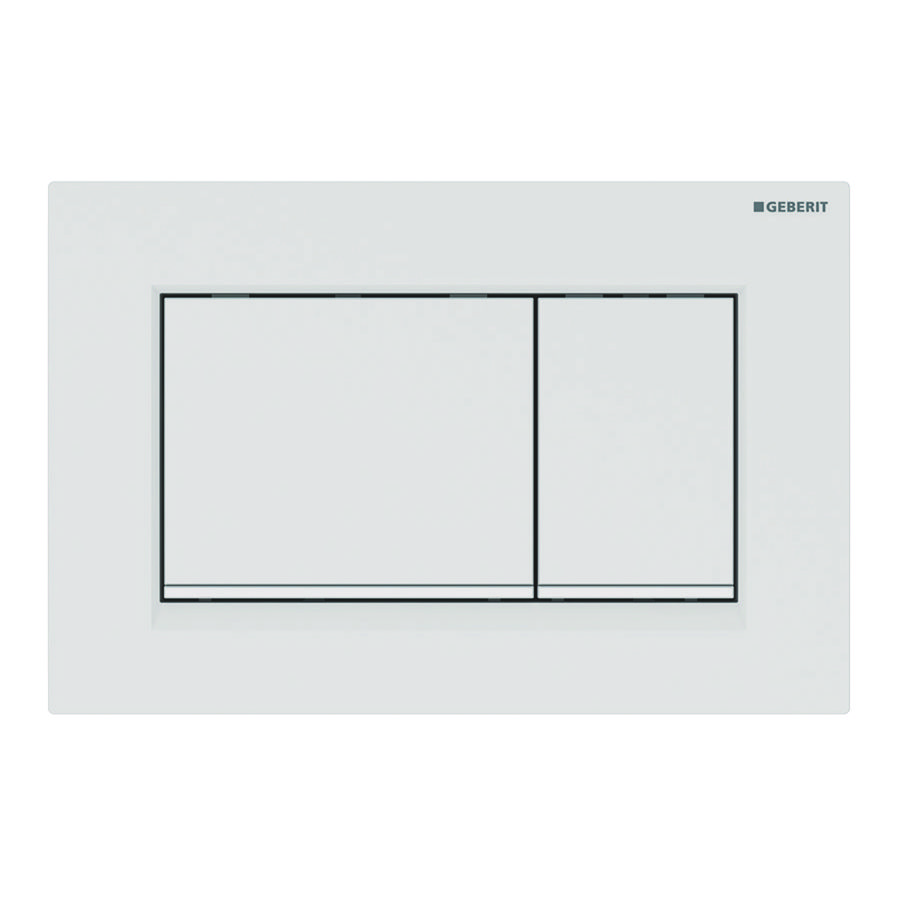 Bedieningsplaat 2-toets Sigma20 SQUARE (voorheen Sigma30) 2-toets plaat+toetsen: matwit designstroken: wit EtC