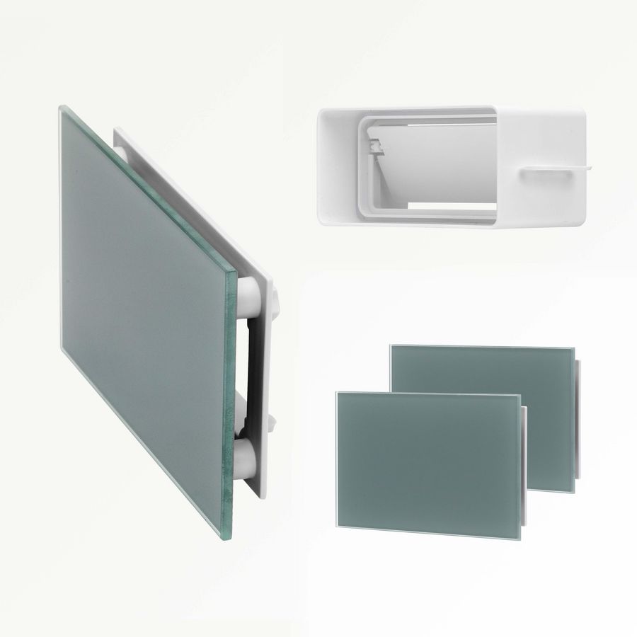 Ventilatieroosterset (2 st) Organic Grey 130x130mm v.buis Ø100mm