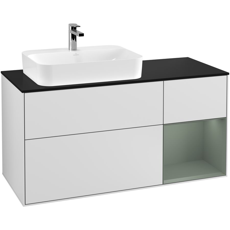 Wastafelonderkast Finion 1200x603x501mm White Matt Lacquer G402GMMT