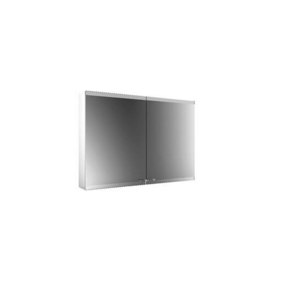 Led-spiegelkast EVO opbouw 2 deuren zonder light zonder spiegelverwarming aluminium 1000mm