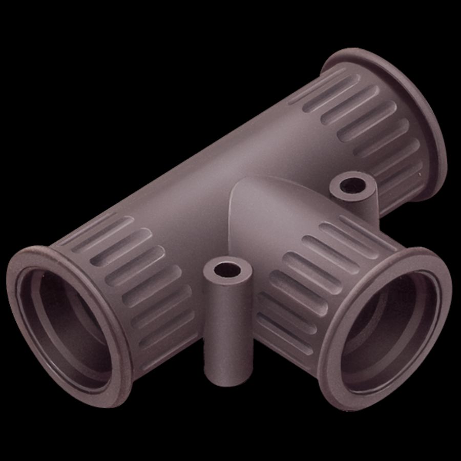 Kunststof T-stuk 2x Ø15.8mm IP68/ IP69K zwart VVE=10