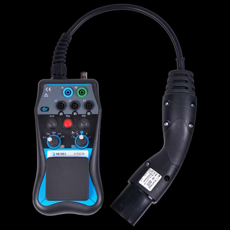 Meet- en testinstrument Mode 3 Type 2 13A EVSE-adapter