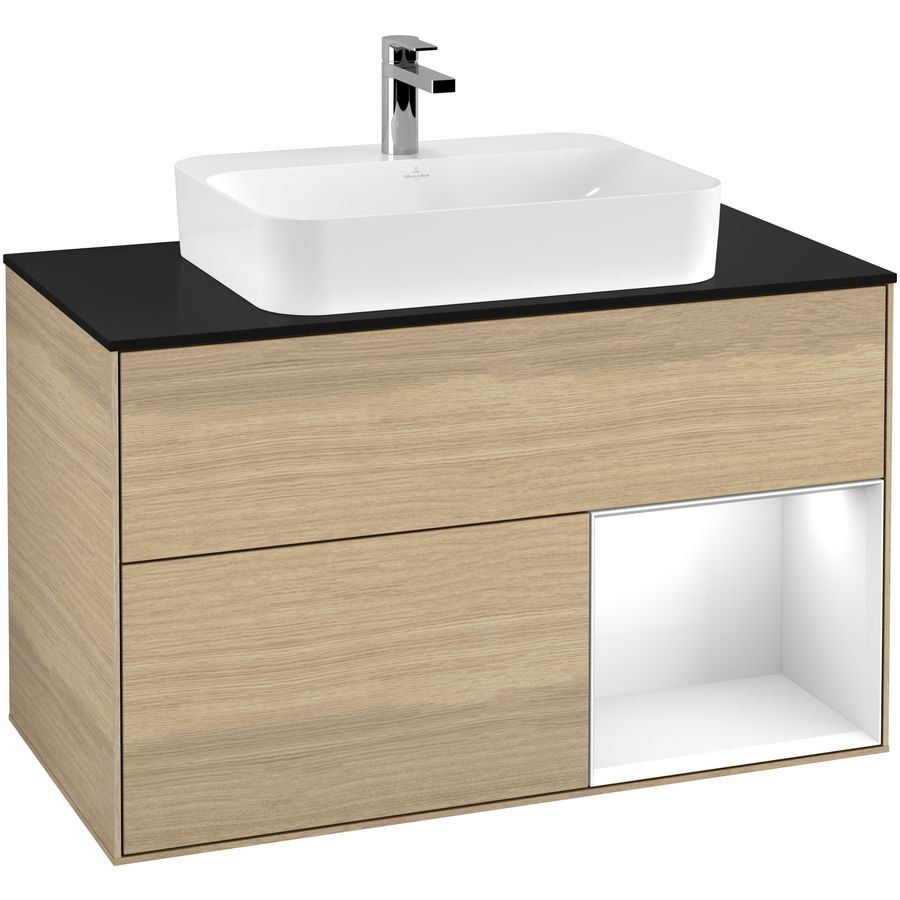 Wastafelonderkast Finion 1000x603x501mm Oak Veneer G372GFPC