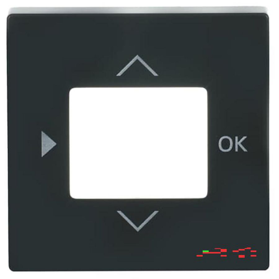 Centraalplaat voor timer/CO2/thermostaat f-antraciet (6435-81)