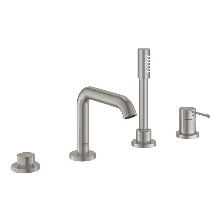 Essence 4-gats badrandcombinatie supersteel (rvs look) incl. omstel