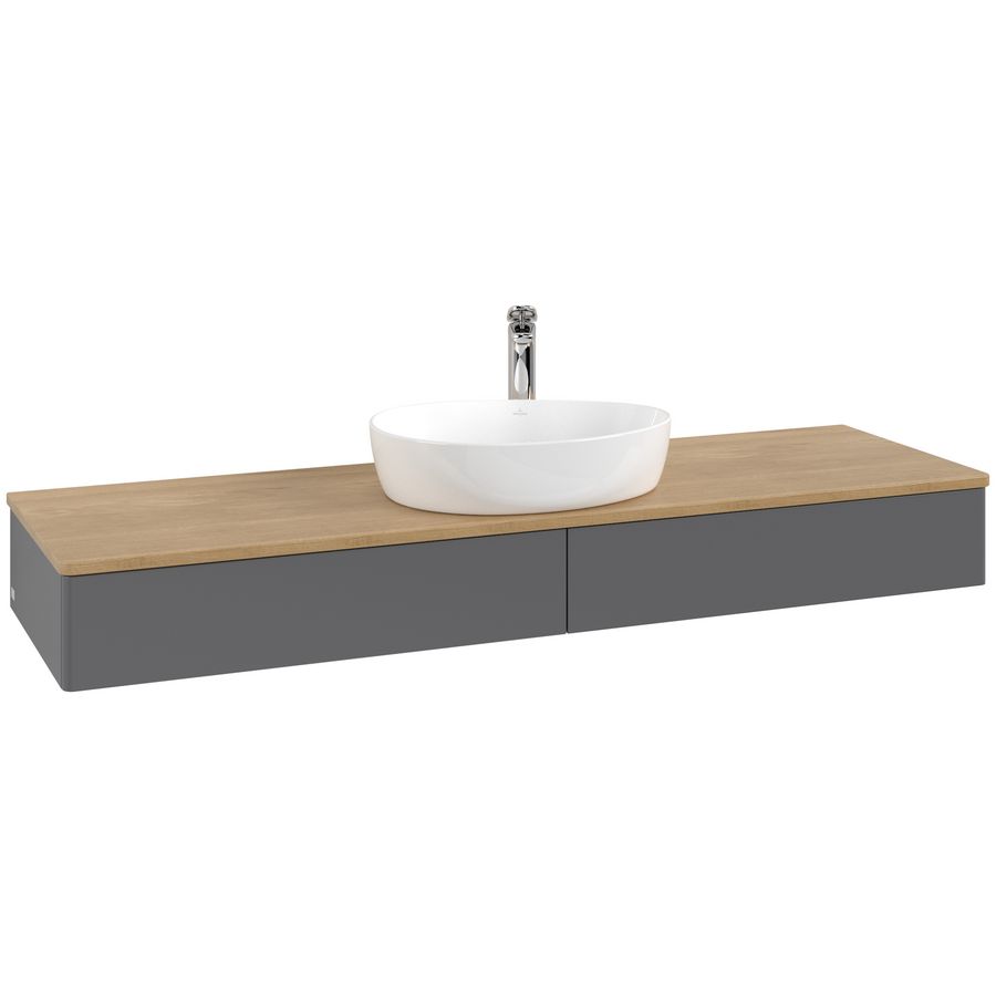 Wastafelonderkast Antao 1600x190x500mm Antr. Matt Lacquer K14051GK