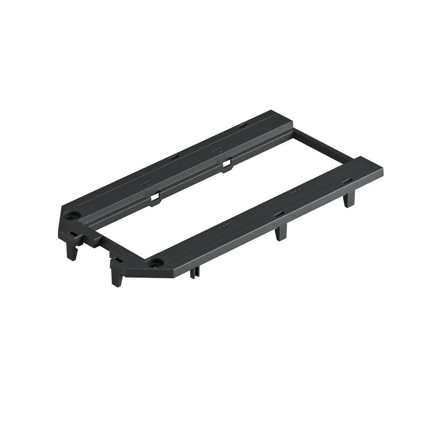 Afdekplaat voor UT4, 3 Modul45 147x76x4 zwart 90 VVE=10