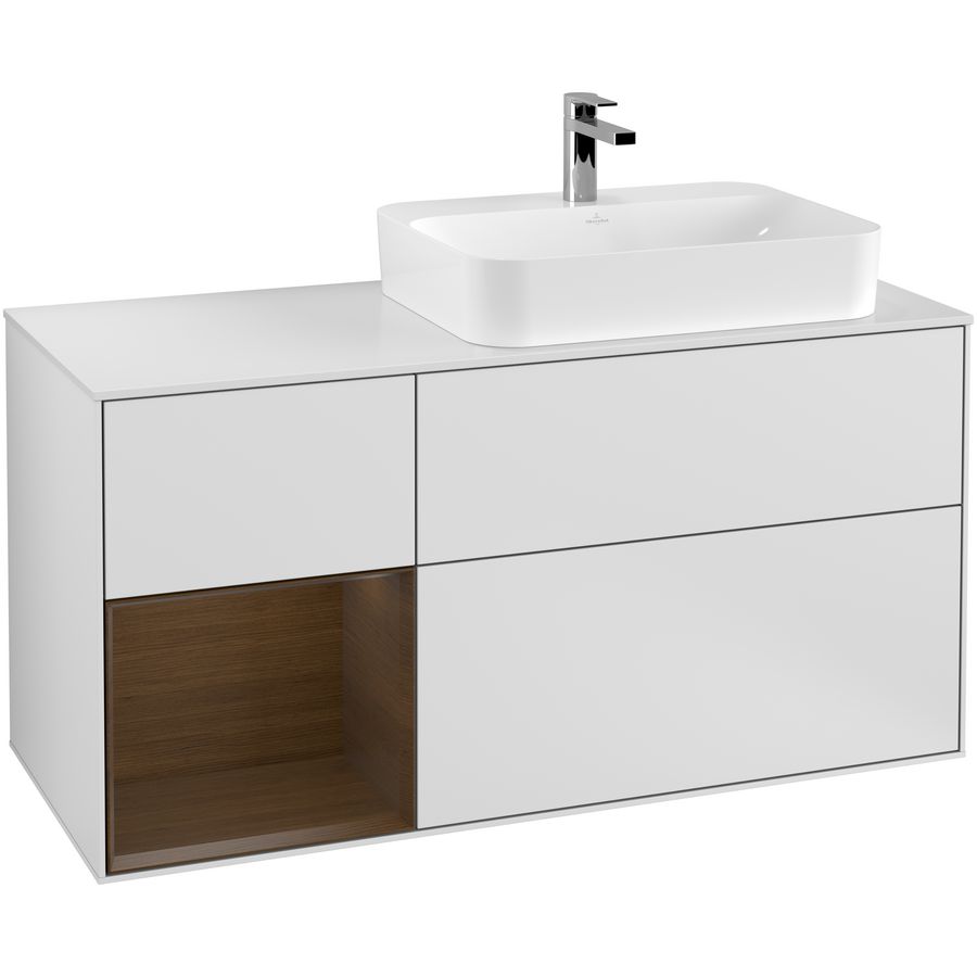 Wastafelonderkast Finion 1200x603x501mm White Matt Lacquer F391GNMT