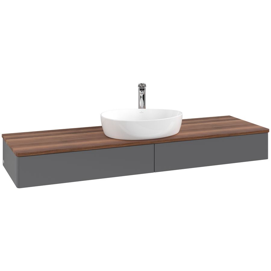 Wastafelonderkast Antao 1600x190x500mm Antr. Matt Lacquer K14052GK