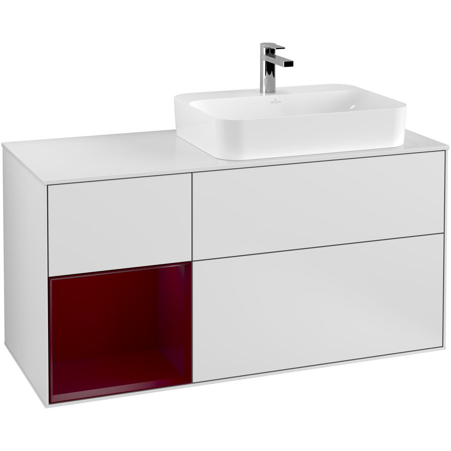 Wastafelonderkast Finion 1200x603x501mm White Matt Lacquer F391HBMT
