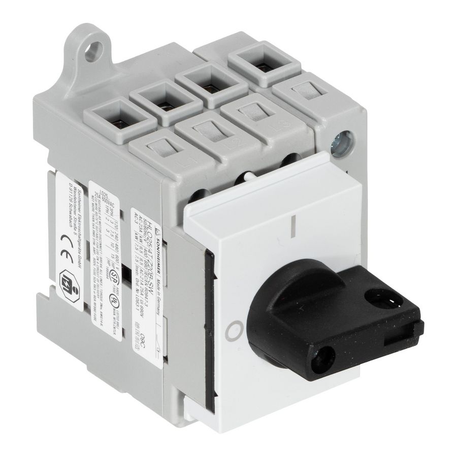 Hoofdschakelaar 16A 4-polig DIN-rail montage A532325