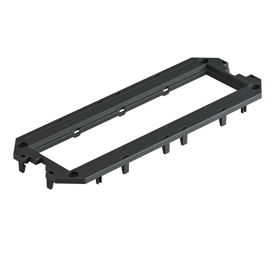 Afdekplaat voor UT4, 4 Modul45 208x76x4 zwart 90 VVE=10